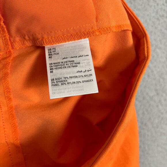 Jm Collection Petite Small Bright Orange Capri Pants Tummy Control Stretch NWT's - Picture 7 of 8